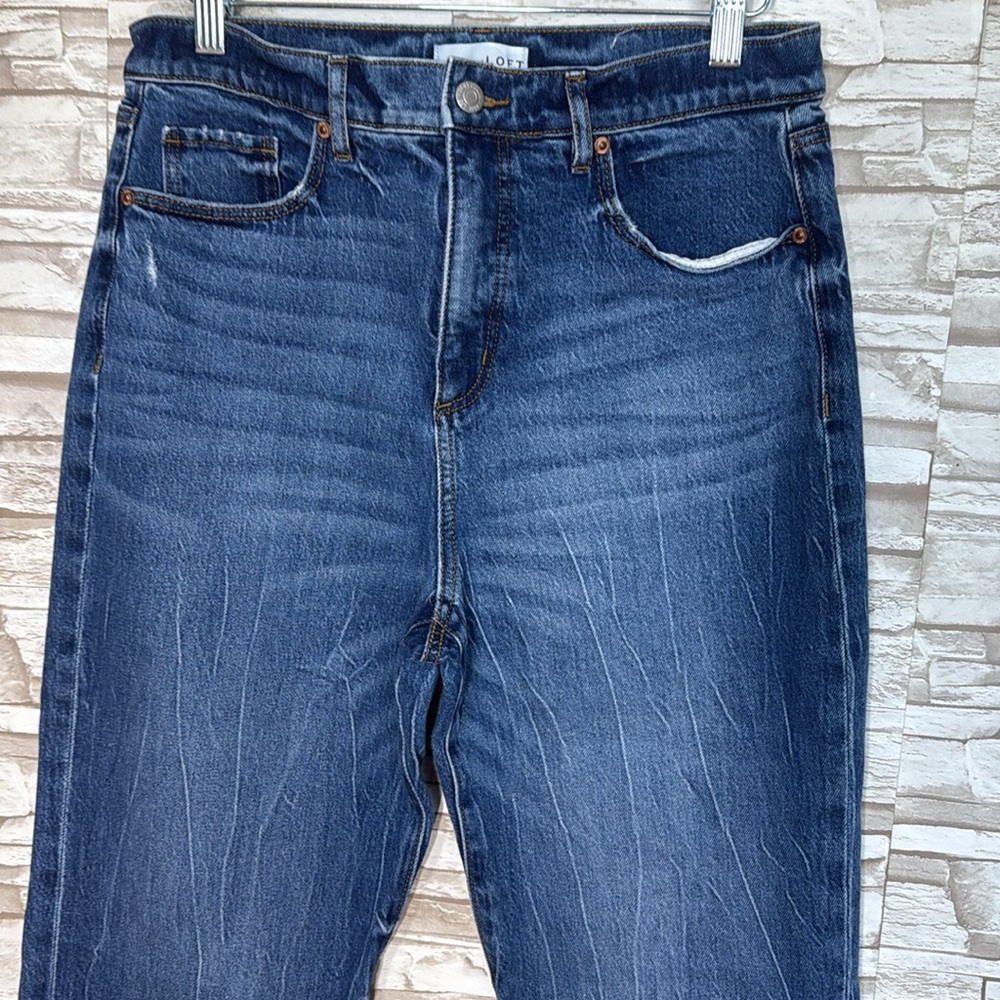 LOFT 30/10 Women's The Straight Blue Jeans - Picture 4 of 11